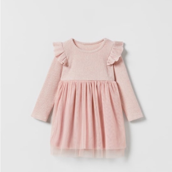 NWT Zara baby girl Pink tulle dress - Picture 1 of 1